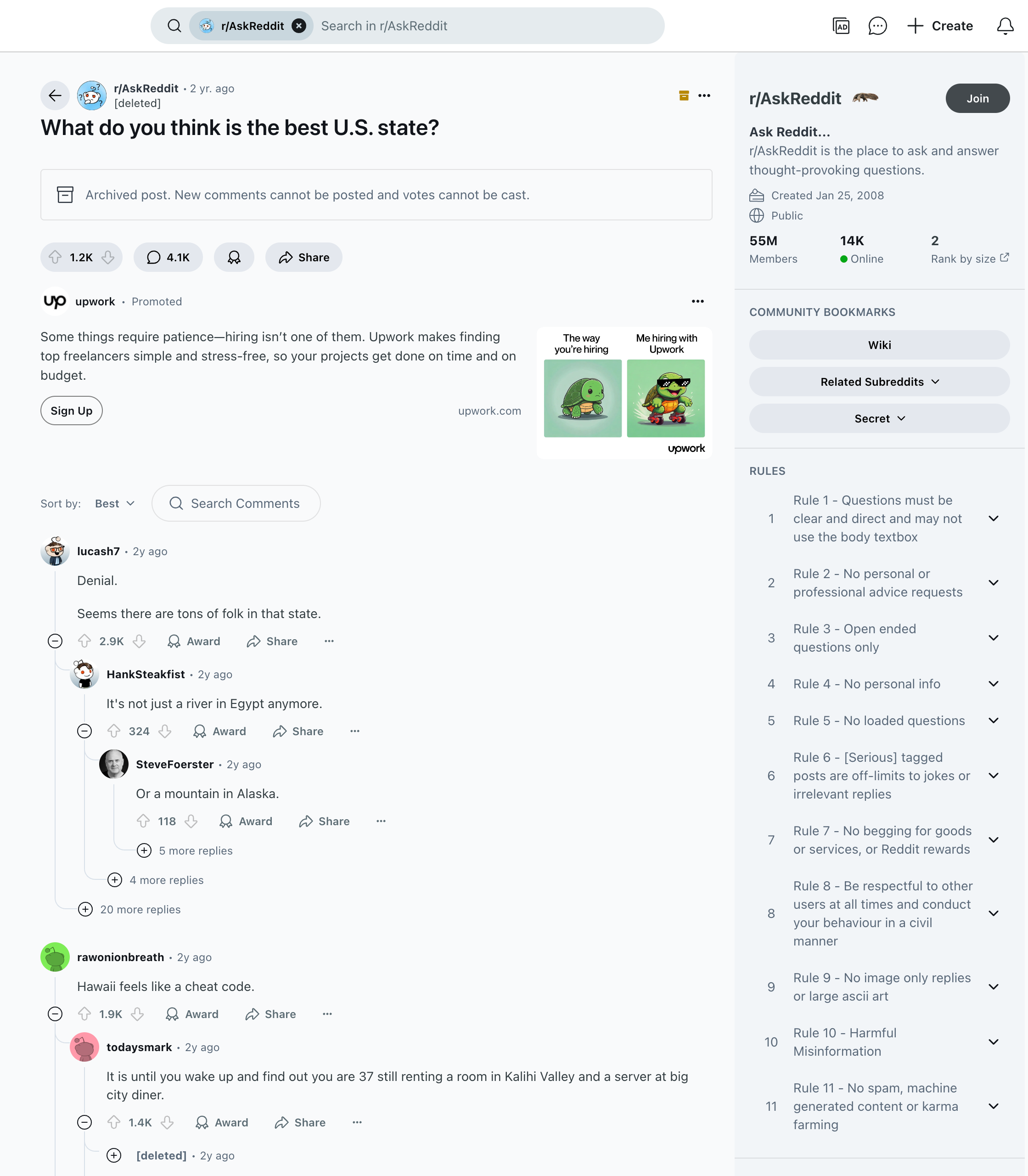 Reddit text viz